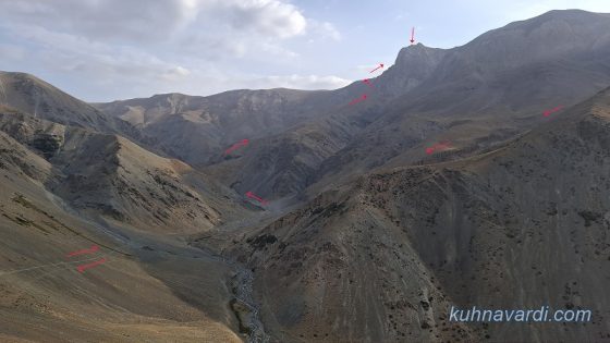 مسیر صعود به ونتار غربی و مسیر فرود